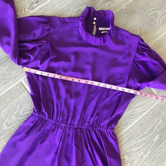 Isabel Marant Etoile Yescott Asymmetrical Dress 100% Silk High Neck Size 6 - Picture 10 of 12